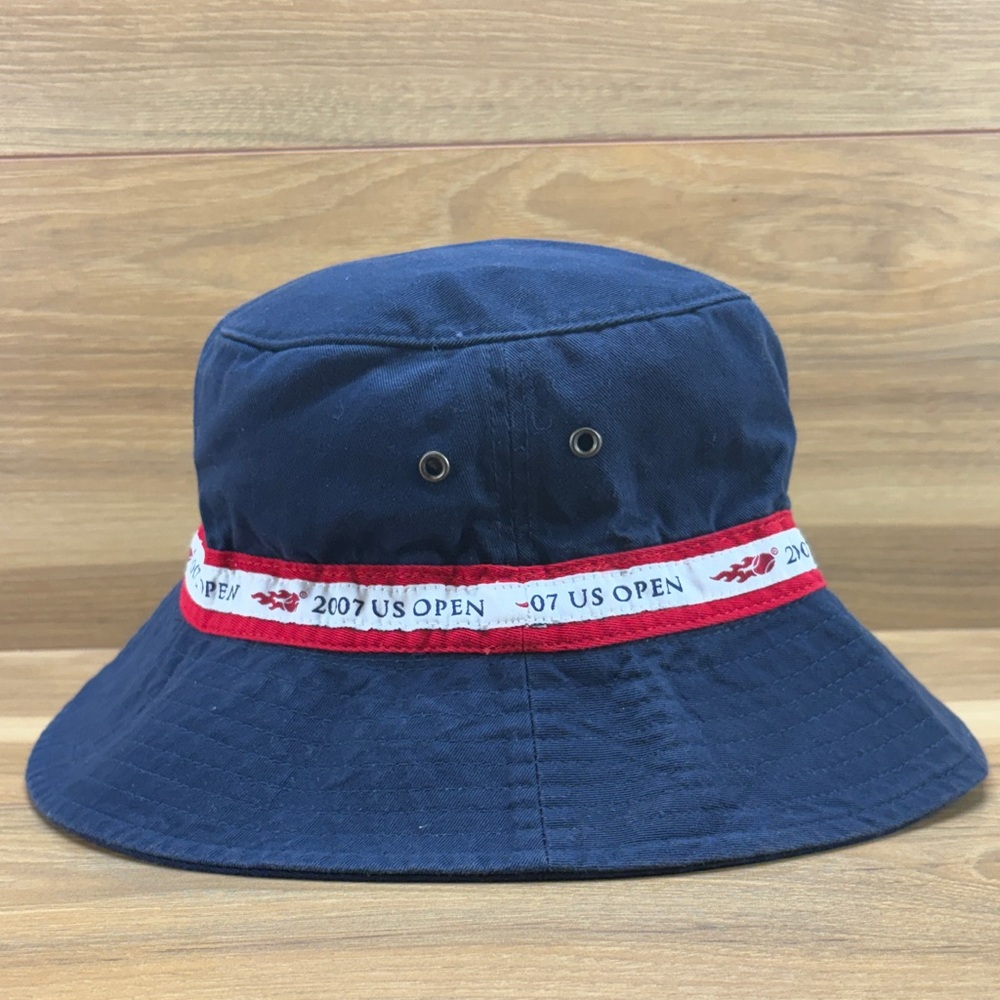 2007 US Open Navy Blue Bucket Hat with Red Trim